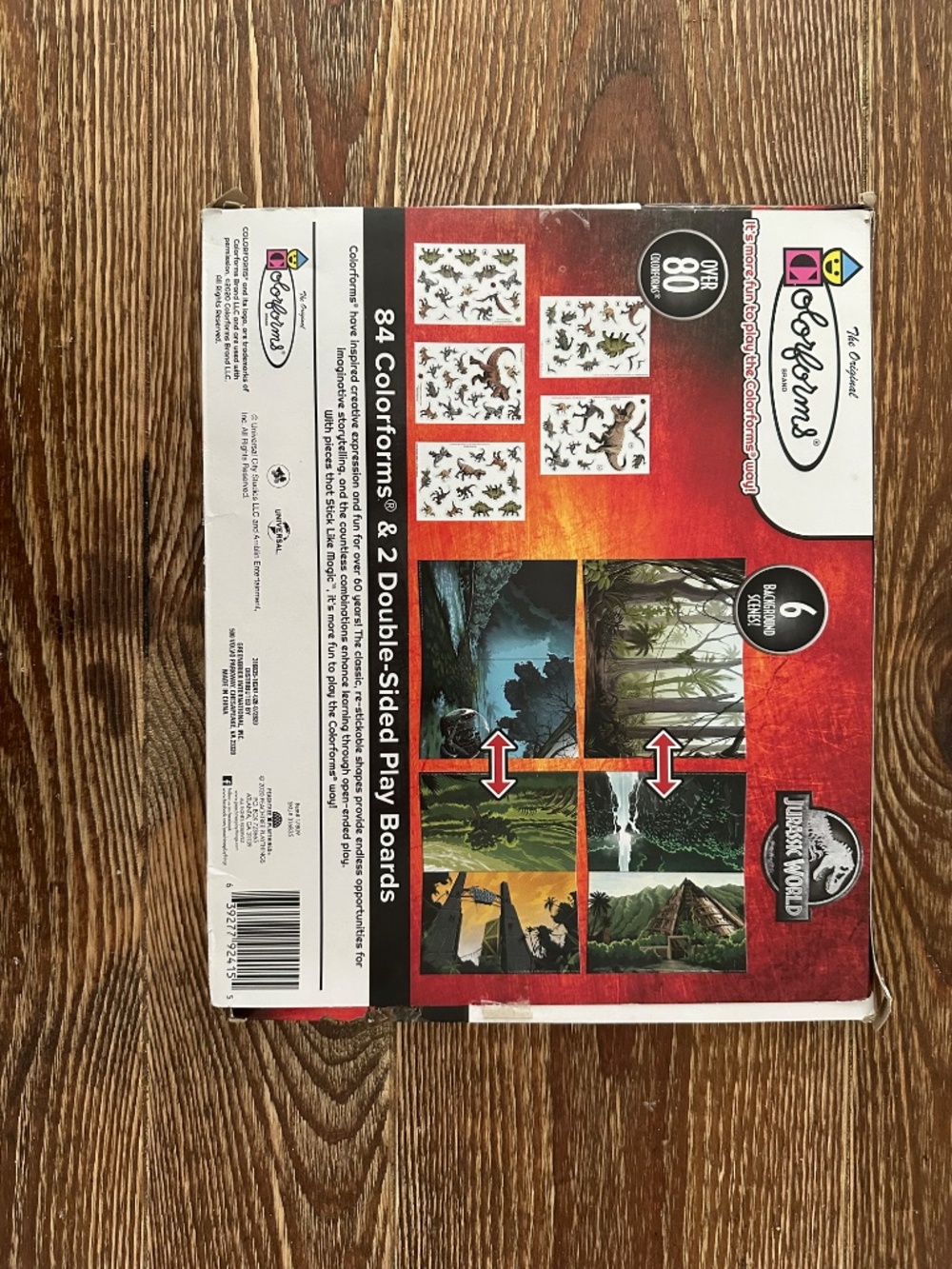 Colorforms Jurassic World Universal 6 Backgrounds 80 Colorforms New - Picture 2 of 5
